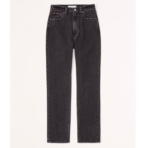 NWT Abercrombie & Fitch Curve Love High Rise The Ankle Straight Jeans 26 Short
